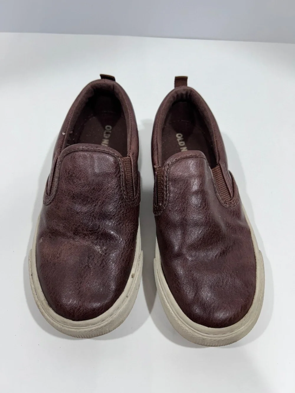 OLD NAVY Boys-Girls-Kids Brown w/Rubber bottom grip Dress/Play Shoes Size 13-GUC
